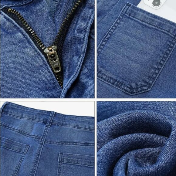 luvamia Wide Leg Jeans Trendy High Waisted Flare Jeans Cropped Denim Stretchy - Picture 6 of 6